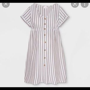striped maternity dress